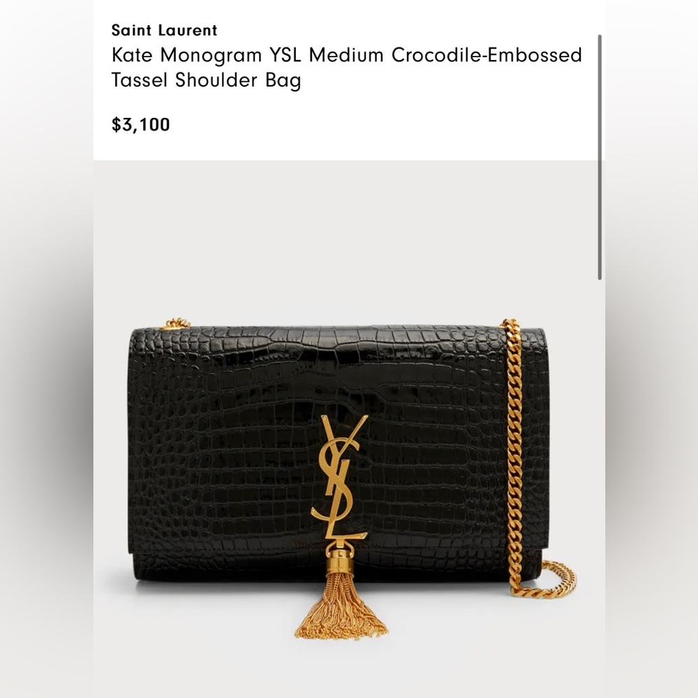 Black Kate crocodile YSL